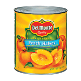 Del Monte&nbsp;&nbsp;peach halves from California, yellow cling in light syrup, 35-40 count Full-Size Picture